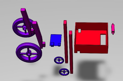 Assembly view of the Autonomous Stair-Climbing Robot